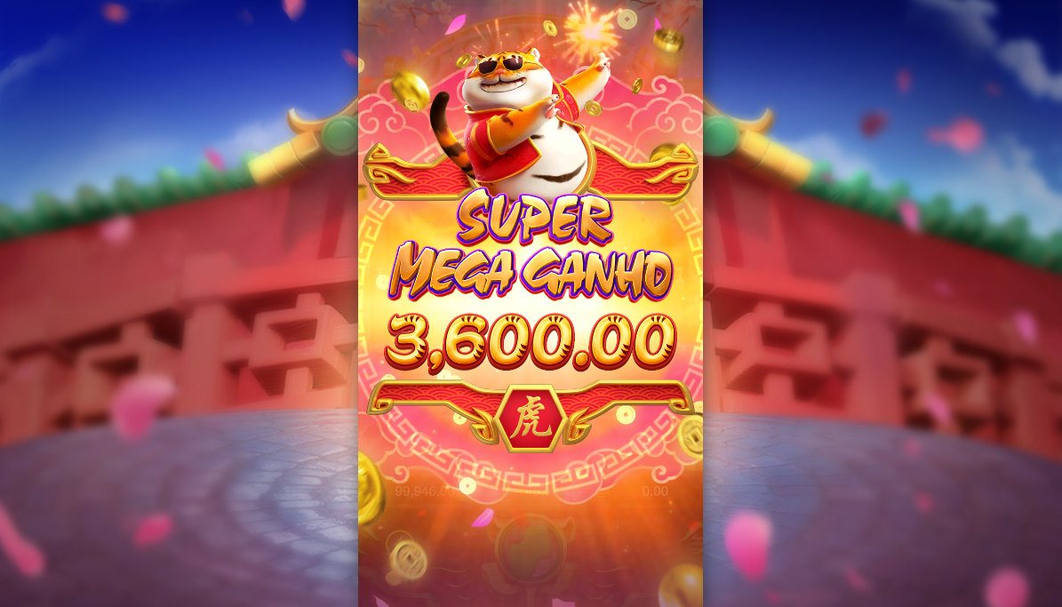 Fortune Tiger slot game showing a Super Mega Win of 3,600.00
